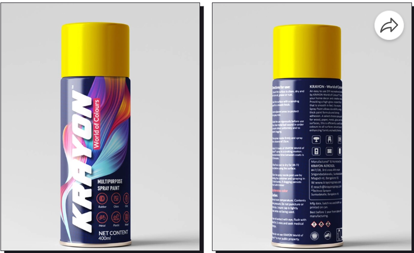 Yellow - Krayon DIY Acrylic Spray Paint